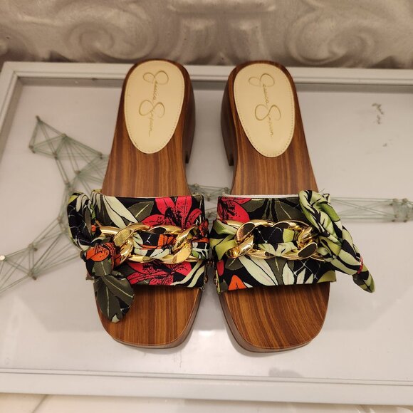 Jessica Simpson "Resima" Tropical Multi" Lily of Jungle Sandals. NIB. Size 6 - Picture 5 of 13